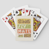 Cicada Sing Fly Mate sterven Pokerkaarten (Achterkant)