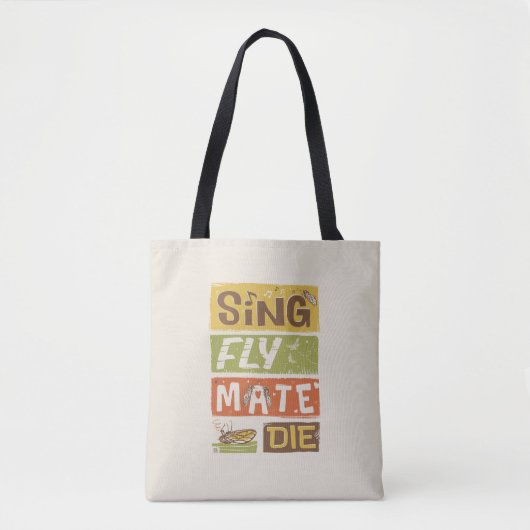 Cicada Sing Fly Mate sterven Tote Bag (Voorkant)
