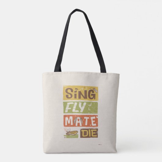 Cicada Sing Fly Mate sterven Tote Bag (Achterkant)