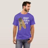 Cicada Sleep Scream Die Funny Entomologist T-shirt (Voorkant volledig)
