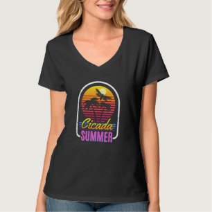 Cicada Summer Retro  Vaporwave Art Meme T-shirt