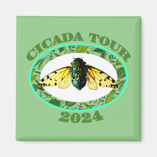 Cicada Tour 2024 Insect Lover Broods XIII en XIX Magneet