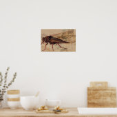 Cicada ukiyo-e style with copy space poster (Keuken)