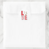 Cicada Valentines Day Love Valentine Cute Hearts  Ronde Sticker (Tas)