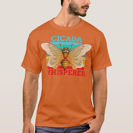 Cicada Whisperer Cicadas zwerm Brood X 2021 mannen T-shirt (Voorkant)
