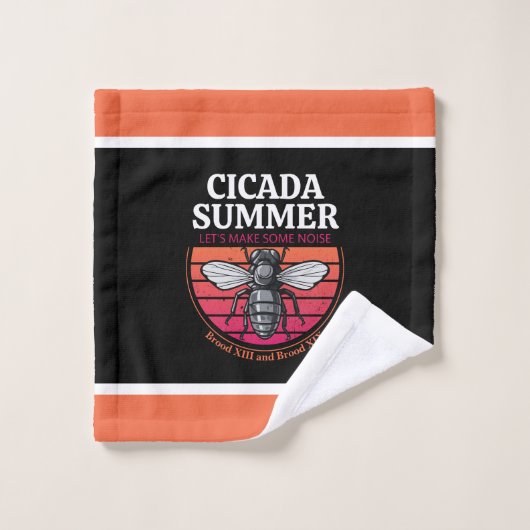 Cicada zomer beste cadeau aan Cicada brood liefheb Bad Handdoek (Wasdoekje)