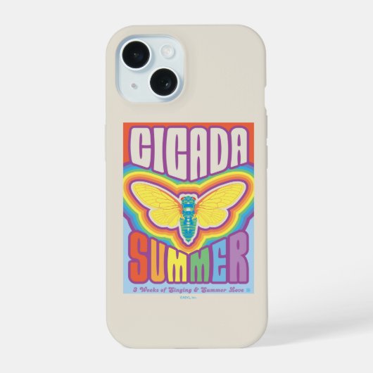 Cicada zomer liefde iPhone 15 case (Achterkant)