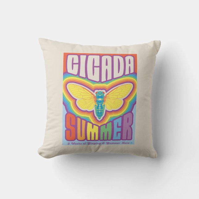 Cicada zomer liefde kussen (Voorkant)