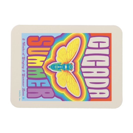 Cicada zomer liefde magneet (Horizontaal)