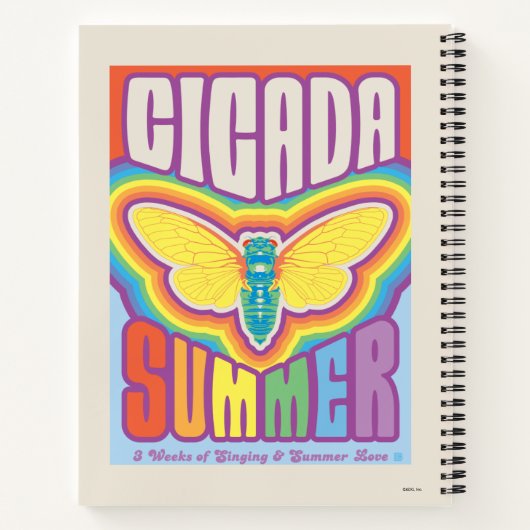 Cicada zomer liefde notitieboek (Achterkant)