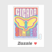 Cicada zomer liefde sticker (Vel)