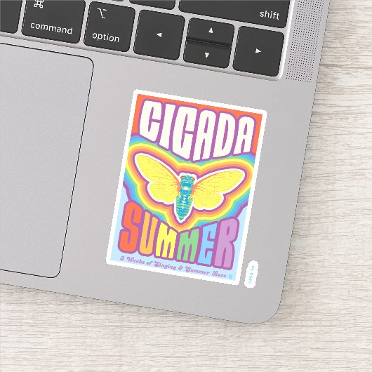 Cicada zomer liefde sticker (Detail)