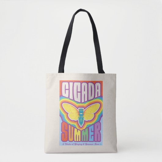 Cicada zomer liefde tote bag (Voorkant)