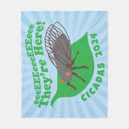 Cicadas 2024 Ze zijn hier Fleece Deken (Voorkant)