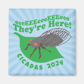 Cicadas 2024 Ze zijn hier Magneet (Voorkant)
