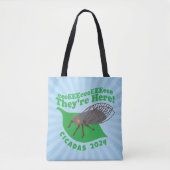 Cicadas 2024 Ze zijn hier Tote Bag (Voorkant)