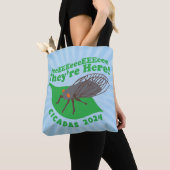 Cicadas 2024 Ze zijn hier Tote Bag (Dichtbij)