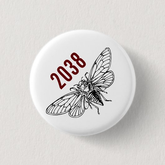 Cicadas 2038 ronde button 3,2 cm (Voorkant)