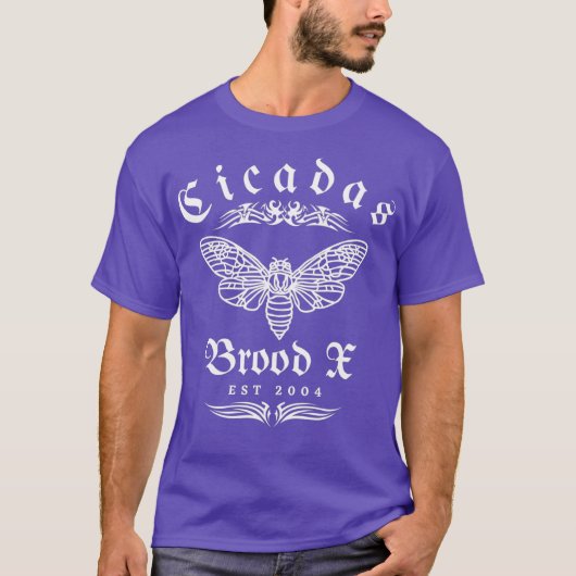Cicadas Brood X EST 2004 Tattoo esthetische bug T-shirt (Voorkant)