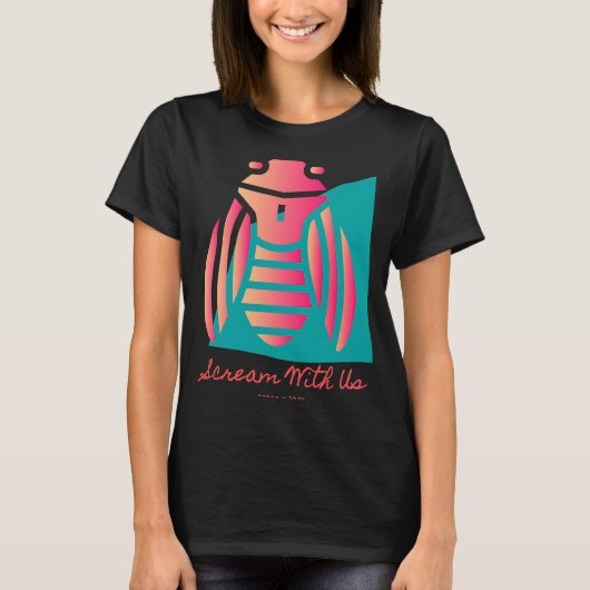 Cicadas Brood X Scream Met Ons 2021 Bug T-shirt (Voorkant)