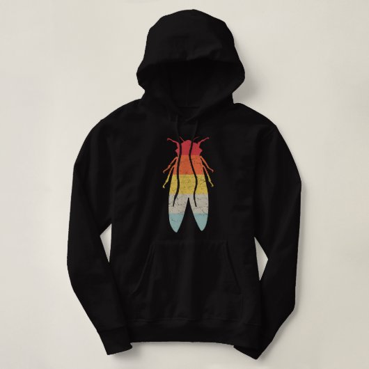 Cicadas Brood X Zomer Magicada Grappig Retro Cic Hoodie (Design voorkant)