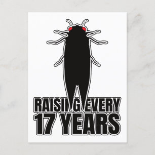 Cicadas Cicada Zombie Bugs - Entomology Geek Briefkaart