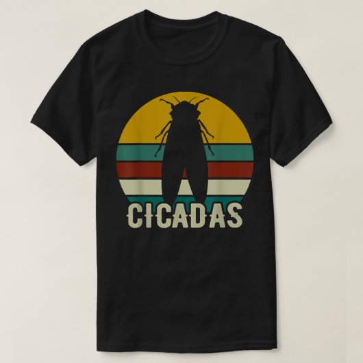 Cicadas Funny Insect Lover Retro Cicada T-shirt (Design voorkant)