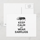 CICADAS is hier! Hou kalm en Draag oordopjes Briefkaart (Voorkant / Achterkant)