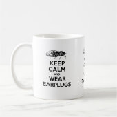 CICADAS is hier! Hou kalm en Draag oordopjes Koffiemok (Links)