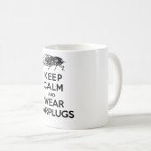 CICADAS is hier! Hou kalm en Draag oordopjes Koffiemok (Voorkant rechts)