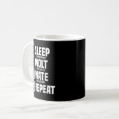 Cicadas Levenscyclus Slaap Mate Herhaal Entomolo Koffiemok (Voorkant links)