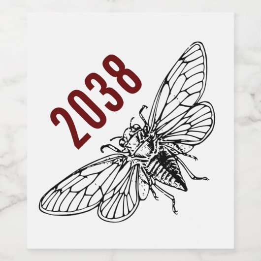 Cicadas Rise - 2038 Wijn Etiket (Enkel label)