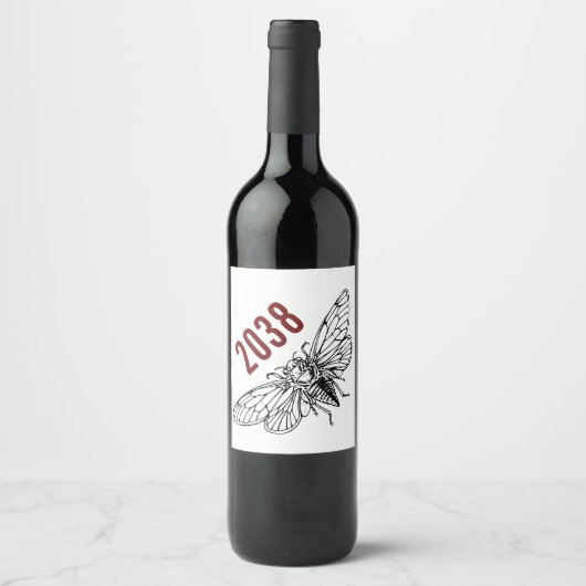 Cicadas Rise - 2038 Wijn Etiket (Voorkant)