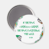 Cicero - Als je een tuin en bibliotheek hebt.. Magneet (Voorkant / Achterkant)