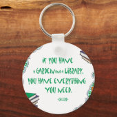 Cicero - Als je een tuin en bibliotheek hebt.. Sleutelhanger (Voorkant)