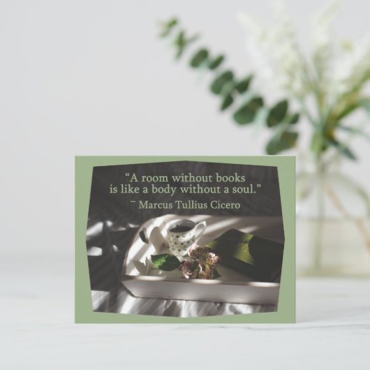 Cicero Book Quote Briefkaart (Staand voorkant)