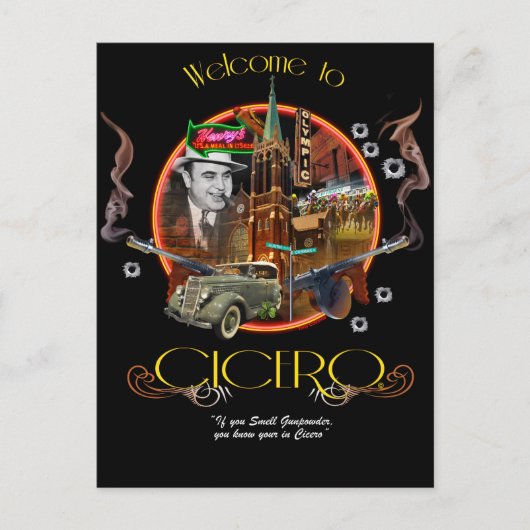 Cicero, Illinois Briefkaart (Voorkant)