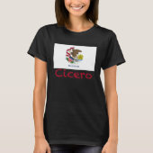 Cicero Illinois Flag USA Souvenir T-shirt (Voorkant)