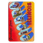 Cicero Illinois IL grote letter Briefkaart magneet (Verticaal)