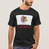 Cicero Illinois Vlag USA Souvenir T-shirt (Voorkant)