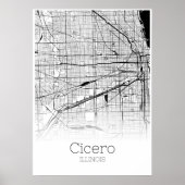 Cicero Map - Illinois - City Map Poster (Voorkant)