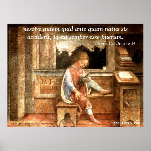 Cicero: nescire autem quid ... poster (Voorkant)
