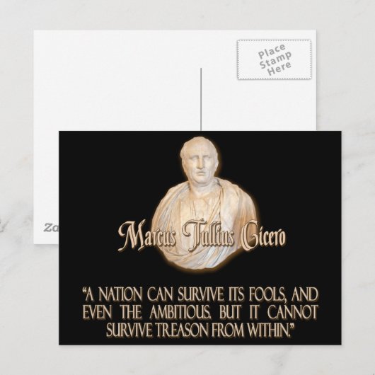 Cicero-prijsopgave op doel briefkaart (Voorkant / Achterkant)