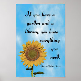 Cicero Quote, als je een tuin hebt Poster