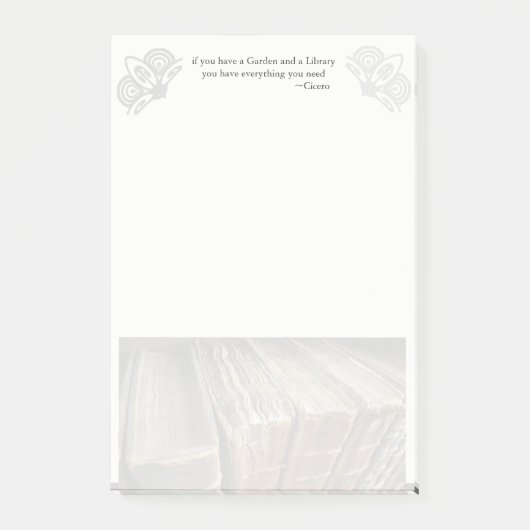 Cicero quote - Als u een bibliotheek Post-it® Note (Voorkant)