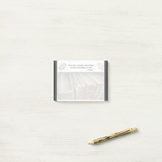Cicero quote - Als u een bibliotheek Post-it® Note (Op bureau)