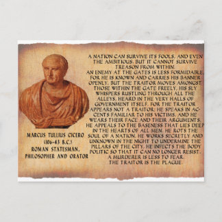 CICERO QUOTE - DE NATIE KAN GEEN BEHANDELING OVERL BRIEFKAART