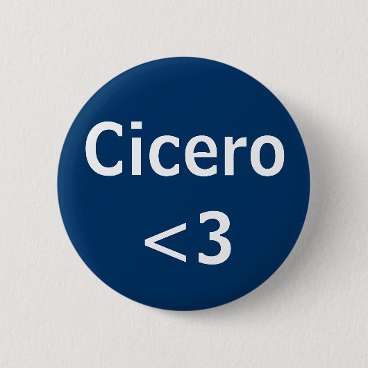 Cicero Roman advokliefhebbe Ronde Button 5,7 Cm (Voorkant)