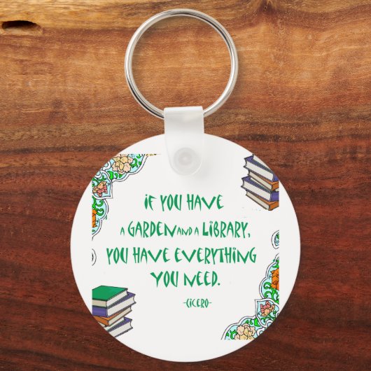 Cicero's offerte op bibliotheken sleutelhanger (Voorkant)
