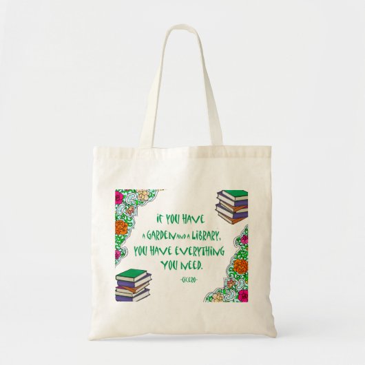 Cicero's offerte op bibliotheken tote bag (Voorkant)